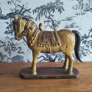 Escultura Cavalo madeira e policromia séc. XIX